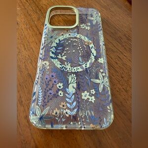 Botanical Design iPhone 16 pro max Case - Purple and Blue